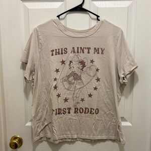Western Betty Boop graphic t shirt
